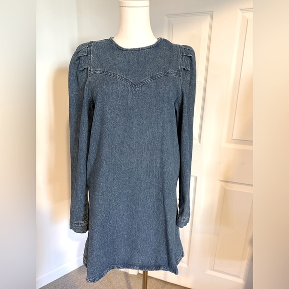 Free People Denim Mini Dress - NWOT, Size S - Picture 3 of 13